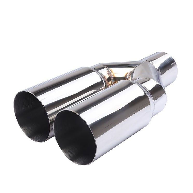 Dual Stainless Steel Exhaust System 63 76mm Y Shape Single Layer Double Outlet For Modification Enhances Exhaust Performance 1pc - Image 3