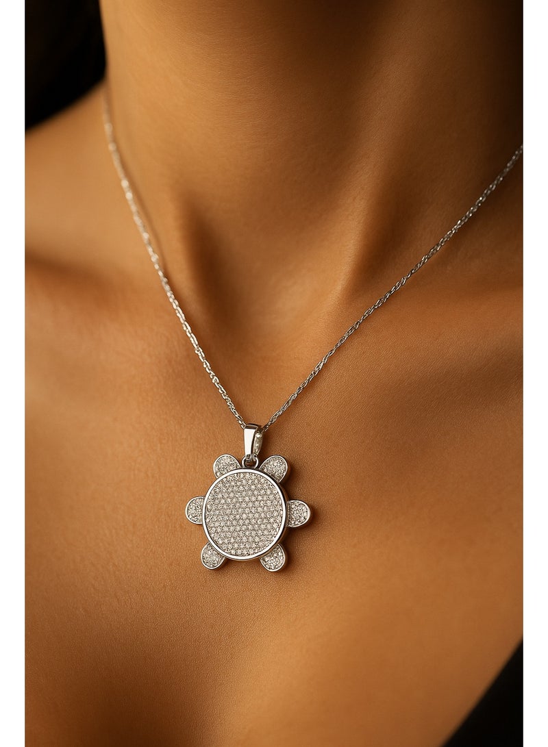 3Diamonds Platinum Plated Turtle Pendant Necklace – Cute Sparkling Charm for Girls & Women - Image 5
