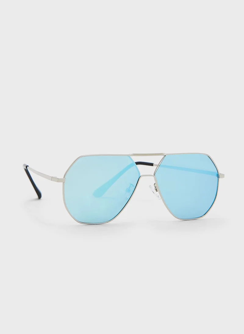 Seventy Five Polarized Heptagonal Sunglasses