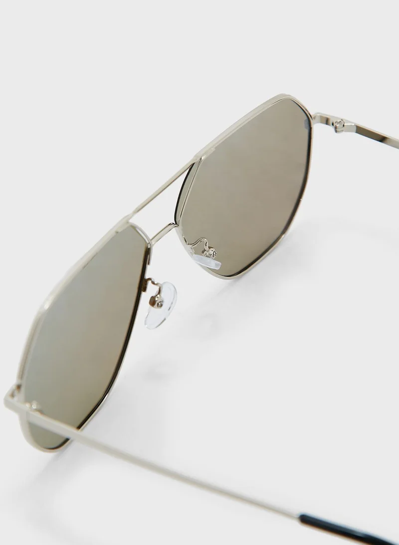 Seventy Five Polarized Heptagonal Sunglasses