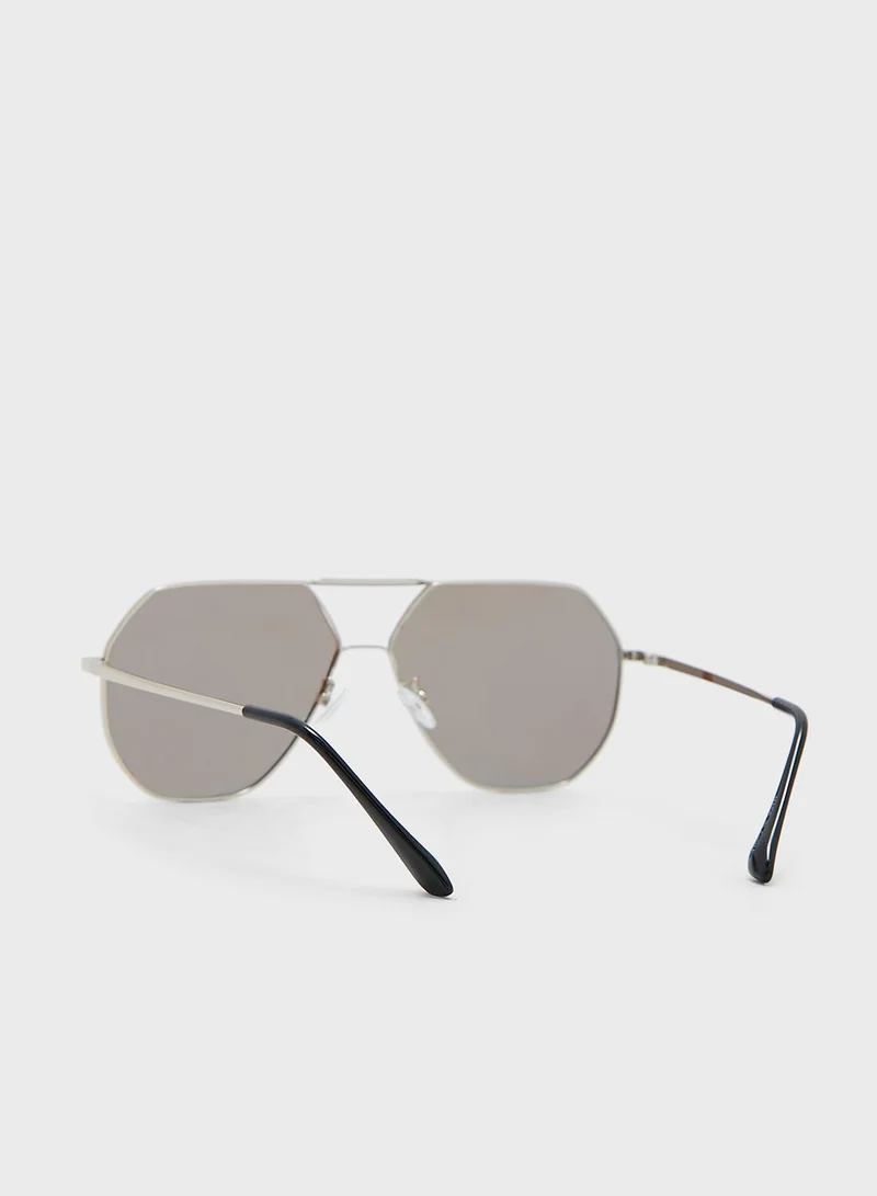 Seventy Five Polarized Heptagonal Sunglasses