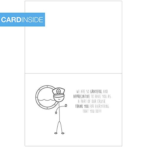Cruise On Cruise Staff Thank You Cards (6 Pack), Elegant Appreciation Cards for Crew, Servers & Hosts, Premium Quality, Blank Inside for Personalized Messages, Cruise Gift - Image 4