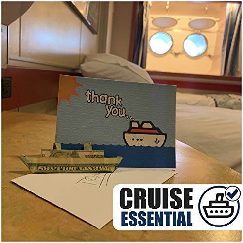 Cruise On Cruise Staff Thank You Cards (6 Pack), Elegant Appreciation Cards for Crew, Servers & Hosts, Premium Quality, Blank Inside for Personalized Messages, Cruise Gift - Image 5