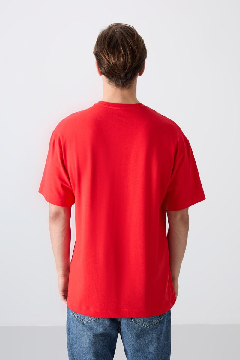 Tommy Life Fiesta Cotton Thick Soft Texture Oversize Fit Printed Men's T-Shirt - 88328  - Image 5