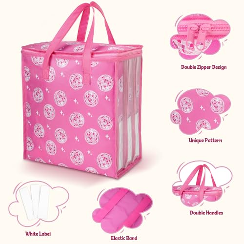 Primo Lines 4 Pack Doll Storage Organizer Compatible with Barbie Dolls 12-Inch, Toy Storage Bag Compatible with LOL Surprise Dolls, Toy Travel Carrying Case for Girls Boys with Label & Handle, Bags Only - Image 4