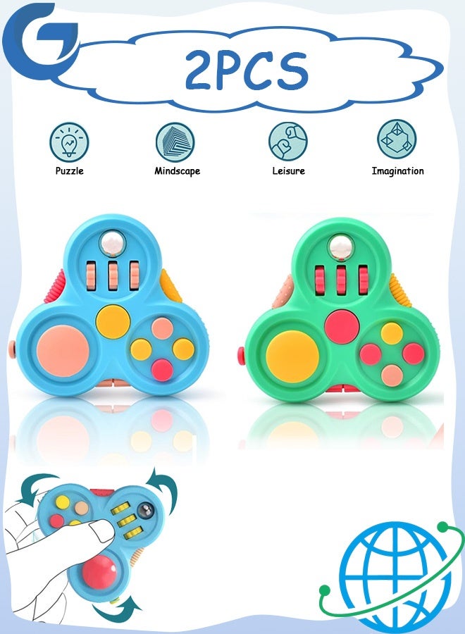 إم إكس إن قطعتان من الألعاب الحسية المضادة للإجهاد، وسادة تململ لحشو سلة عيد الفصح للأولاد والبنات، ألعاب حسية لتخفيف الضغط على مكعب التحكم بالنقر، ADHD التوحد فيدجيت سبينر لألعاب المكتب والسفر - Image 1