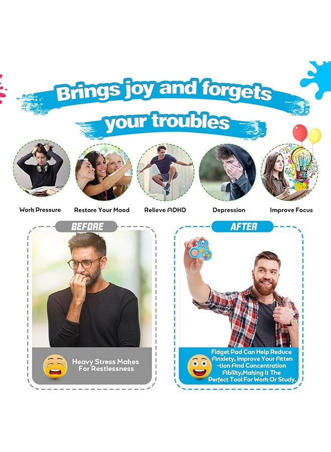 إم إكس إن قطعتان من الألعاب الحسية المضادة للإجهاد، وسادة تململ لحشو سلة عيد الفصح للأولاد والبنات، ألعاب حسية لتخفيف الضغط على مكعب التحكم بالنقر، ADHD التوحد فيدجيت سبينر لألعاب المكتب والسفر - Image 5