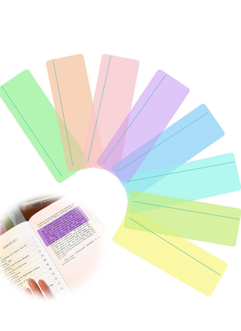 Excefore - Guided Reading Strips, 8 Pcs Dyslexia Overlay Ruler, Coloured Overlays Ruler Highlight Strips Tracking Rulers for Dyslexia, ADHD and to Reduce Visual Stress - Image 1