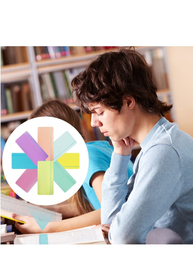 Excefore - Guided Reading Strips, 8 Pcs Dyslexia Overlay Ruler, Coloured Overlays Ruler Highlight Strips Tracking Rulers for Dyslexia, ADHD and to Reduce Visual Stress - Image 1