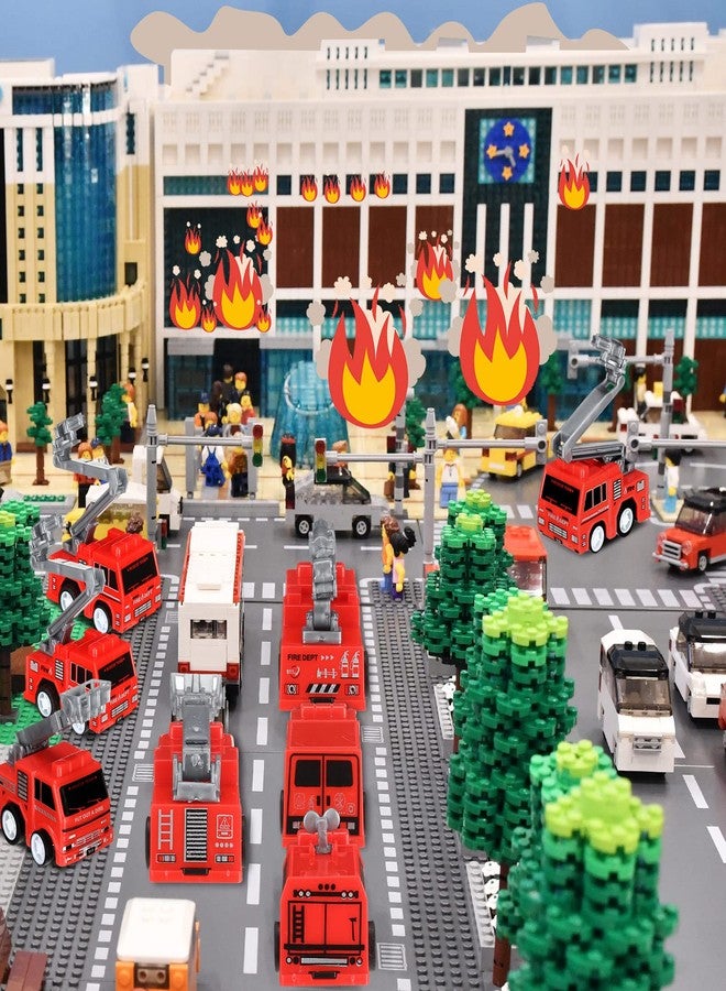 Funtery 48 Pcs Mini Pullback Fire Truck Toy Small Pull Back Firetruck Plastic Fire Engine Toy Trucks Firefighter Birthday Party Supplies, Fireman Favors Goodie Bag Fillers, 4 Styles - Image 3