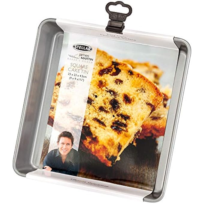 James Martin Non Stick Square Cake Tin 23Cm X 23Cm X 45Cm