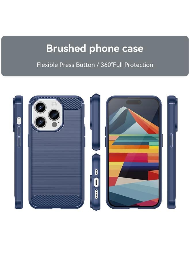 S-TOP Case For iPhone 15 Pro Brushed Texture Carbon Fiber TPU Phone Case - Image 2