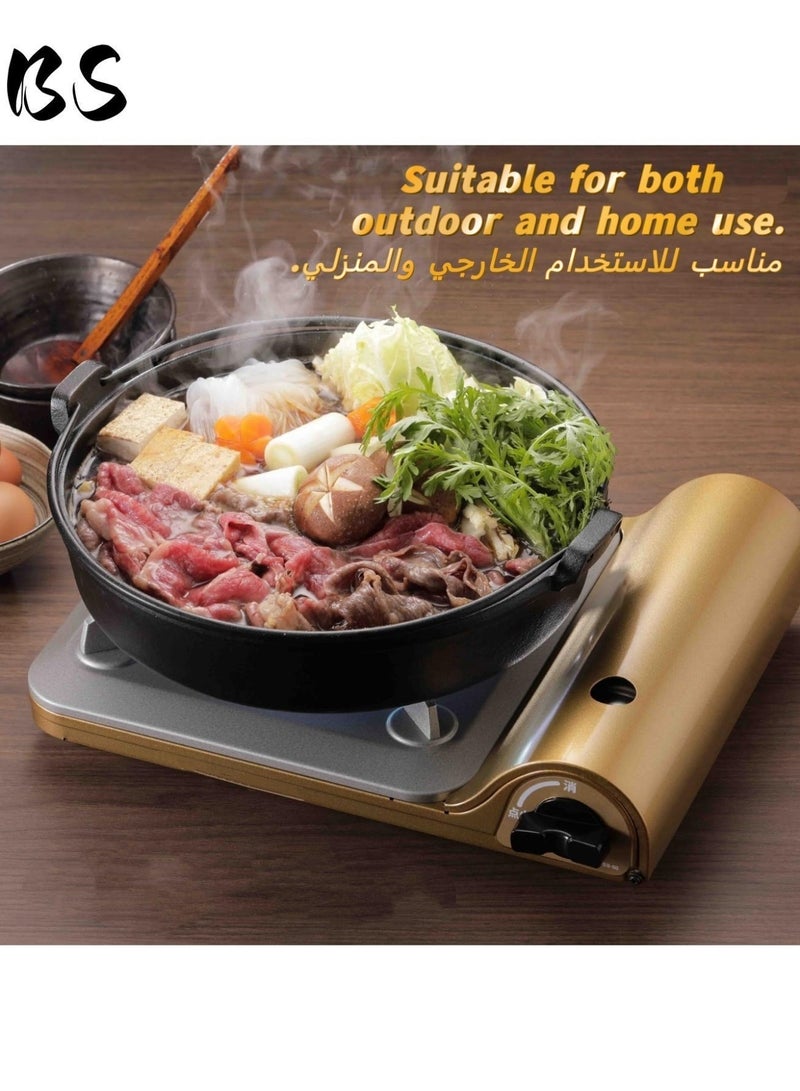 BS 3300W Ultra-Slim Portable Outdoor Camping Stove | Windproof Camping Stove | Piezoelectric Ignition | 74mm Lightweight Design | Suitable for BBQs, Hiking, Picnics, and Home Use - Image 2