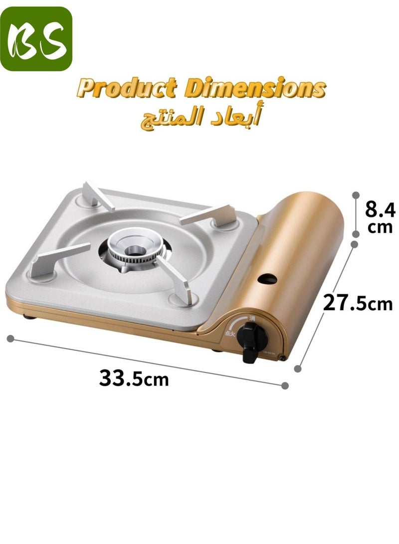 بي إس موقد تخييم خارجي محمول فائق النحافة بقوة ٣٣٠٠ واط | موقد تخييم مقاوم للرياح |موقد غاز للطوارئ、دافور、غاز رحلات、غاز صغير لرحلات、غاز متنقل、فرن رحلات、موقد、موقد غاز خفيف、موقد غاز للرحلات | إشعال كهربائي ضغطي | تصميم خفيف الوزن ٧٤ مم | مناسب للشواء والمشي لمسافات طويلة والنزهات والاستخدام المنزلي - Image 3