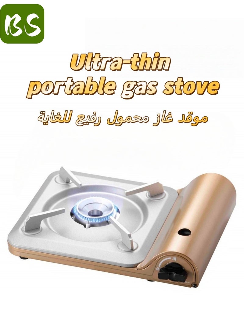 بي إس موقد تخييم خارجي محمول فائق النحافة بقوة ٣٣٠٠ واط | موقد تخييم مقاوم للرياح |موقد غاز للطوارئ、دافور、غاز رحلات、غاز صغير لرحلات、غاز متنقل、فرن رحلات、موقد、موقد غاز خفيف、موقد غاز للرحلات | إشعال كهربائي ضغطي | تصميم خفيف الوزن ٧٤ مم | مناسب للشواء والمشي لمسافات طويلة والنزهات والاستخدام المنزلي - Image 1