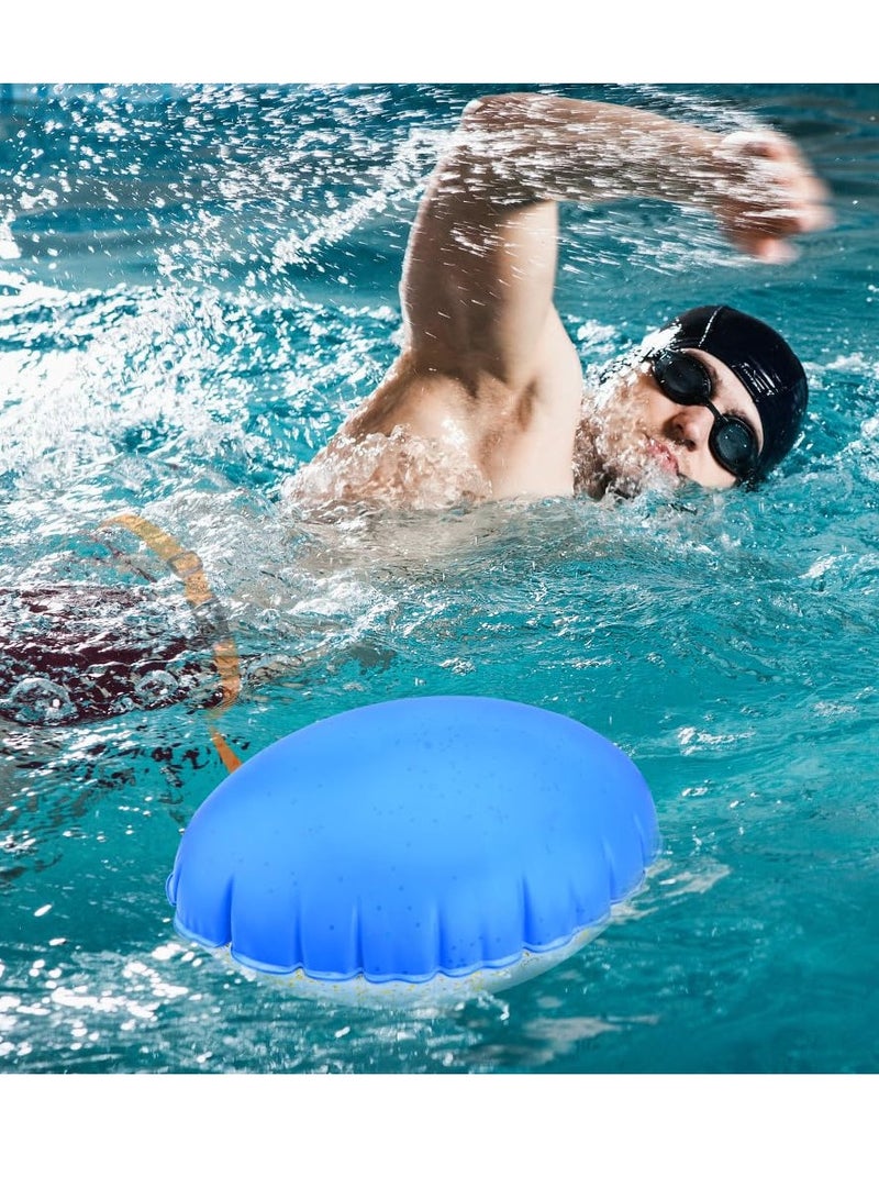 SYOSI عوامة سباحة قابلة للنفخ للسلامة عوامة السباحة للمياه المفتوحة مربوطة بحزام خصر قابل للتعديل عوامة السباحة للرياضات المائية تدريب السباحة السباقات - Image 4