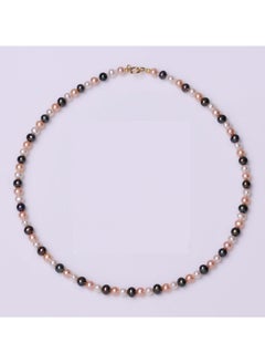 KIDS Necklace 1L 32Cm, Freshwater Pearls, A Quality, Mix Color, 4.5-3.5MM, 18KY