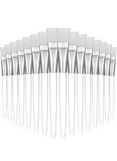 Patelai 16 Pieces Facialmask Brush Facemask Applicator Soft Facial Application Brush With Clear Plastic Handle For Skin Care Body Butter Applicator Tools (White)  - Image 1