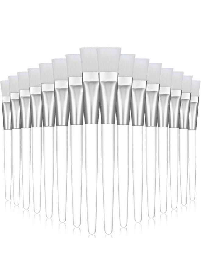 Patelai - 16 Pieces Facialmask Brush Facemask Applicator Soft Facial Application Brush With Clear Plastic Handle For Skin Care Body Butter Applicator Tools (White) - Image 1