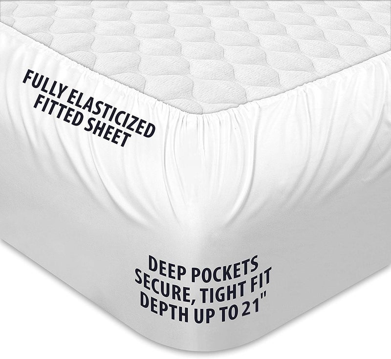 COONP King Mattress Topper, Extra Thick Pillowtop, Cooling Plush Mattress Pad Cover Cotton Top Bed Topper Protector with 8-21 Inch Deep Pocket - Image 4
