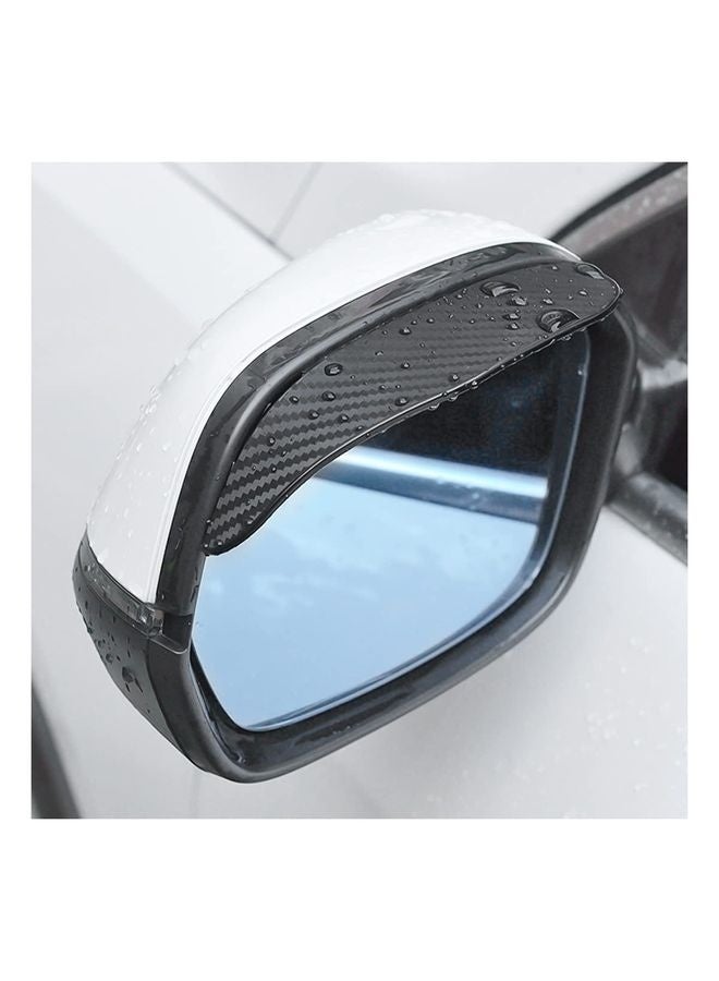 هومستر واقيات واقية من الدخان للمرايا الجانبية للسيارة -ألياف الكربون المقاومة للماء الحواجب الآلية للمطر للسيارات والشاحنات وسيارات الدفع الرباعي -التركيب العام (الأسود) - Image 1