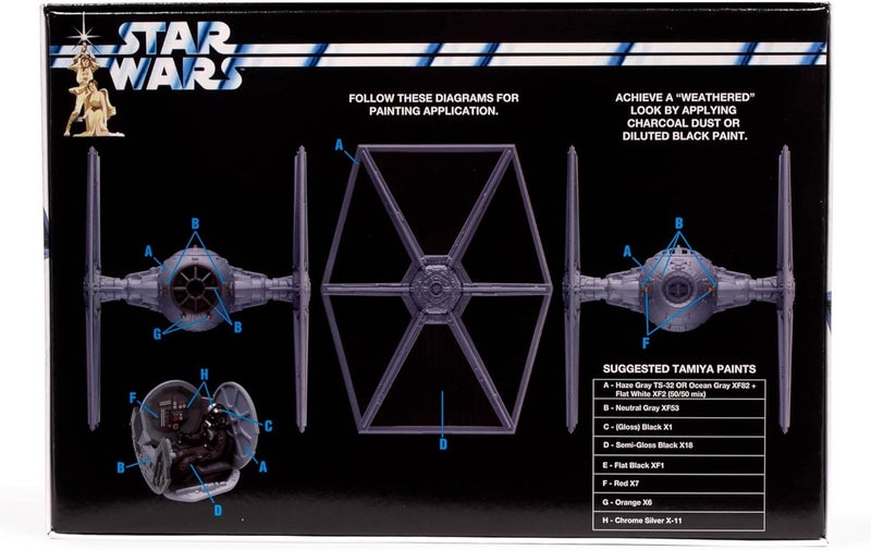 AMT مجموعة نموذج طائرة TIE Fighter من AMT ستار وورز أمل جديد 148 مقياس - Image 4