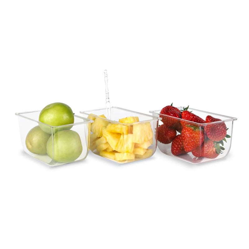 IVYHOME Ice Chilled 5 Compartment Condiment Server Caddy | Fruit Serving Tray | Condiment Pots with 5 Removable Dishes Over 2 Cup Capacity Each and Hinged Lid - Image 4