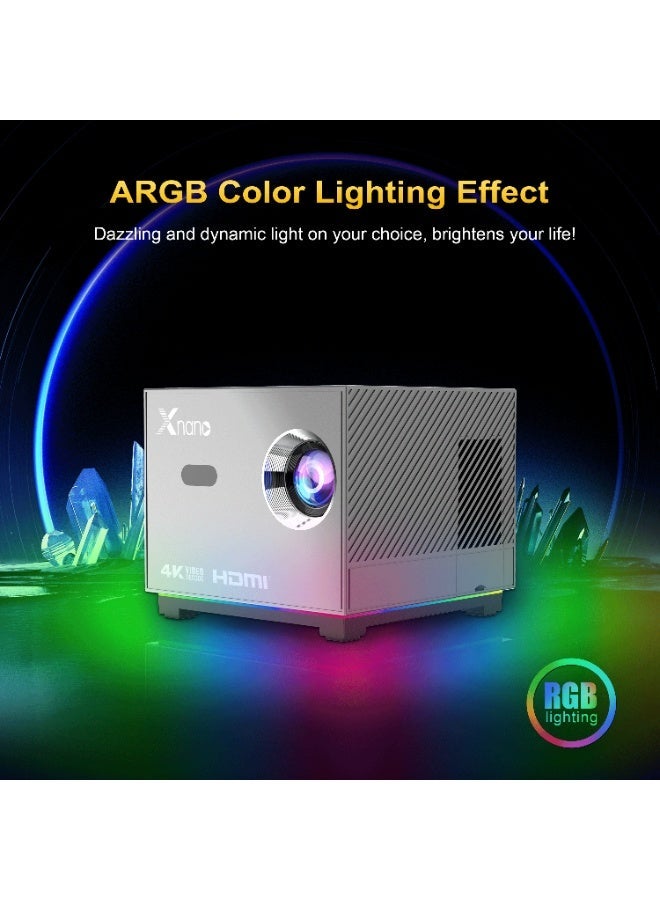 Xnano X3 Portable Projector WiFi Bluetooth mini Projector Support 4K Smart Projector Compatible with iOS/Android/Windows/TV Stick/USB/HDMI - Image 4
