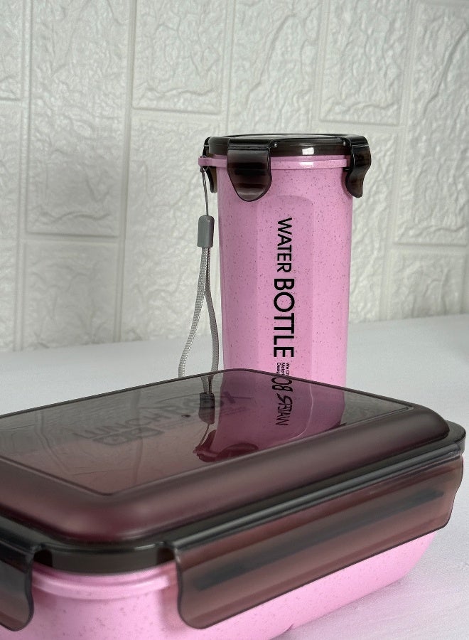 Toshionics Lunch Box Set 1.2L with 500ml Water Bottle Tumbler– Bento Meal Box with 3 Compartments, Spork and Tumbler– Freezer Safe, Leakproof and Airtight with Triple Compartment, BPA-Free, Lightweight, Durable and Recyclable Food Container for Adults and Kids – Home, Office, School, Daycare, Travel – 19x13x5 cm - Image 2