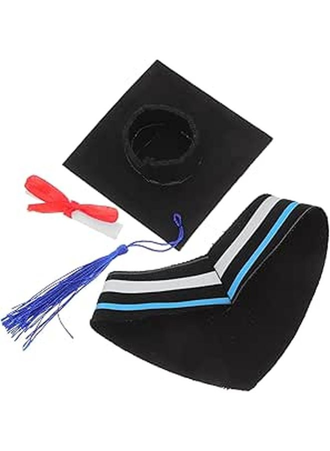Graduation Bear Doll Set with Replaceable Cap Gown Collar and Certificate Keepsake for Degree Celebrations - Image 1