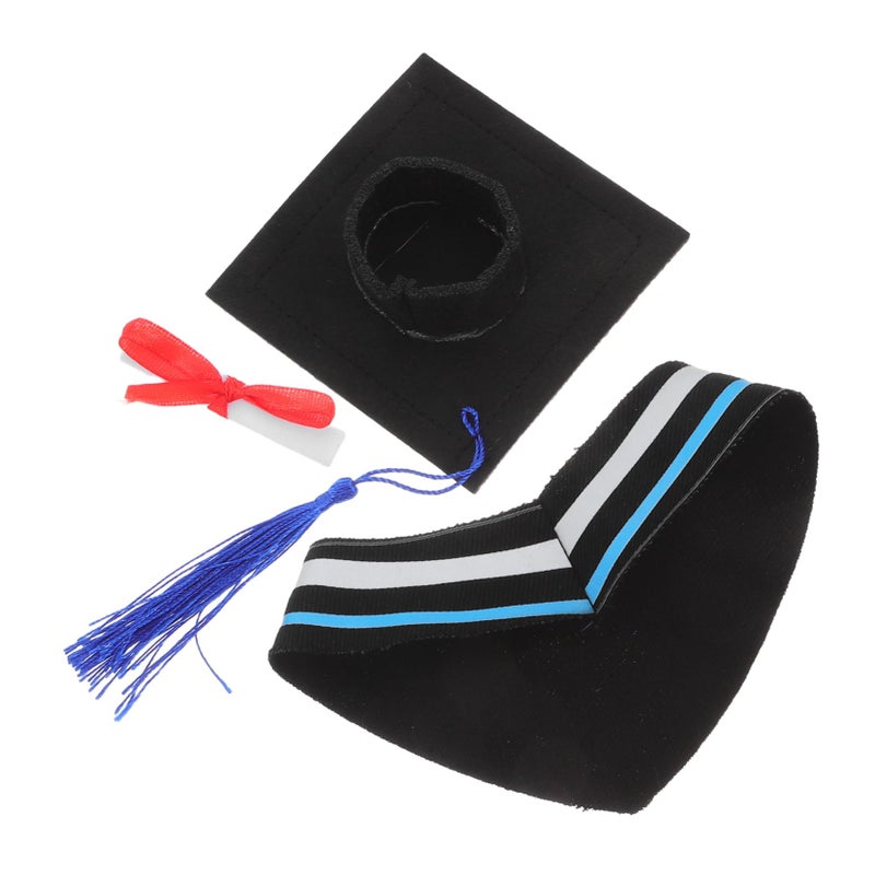 Graduation Bear Doll Set with Replaceable Cap Gown Collar and Certificate Keepsake for Degree Celebrations - Image 2