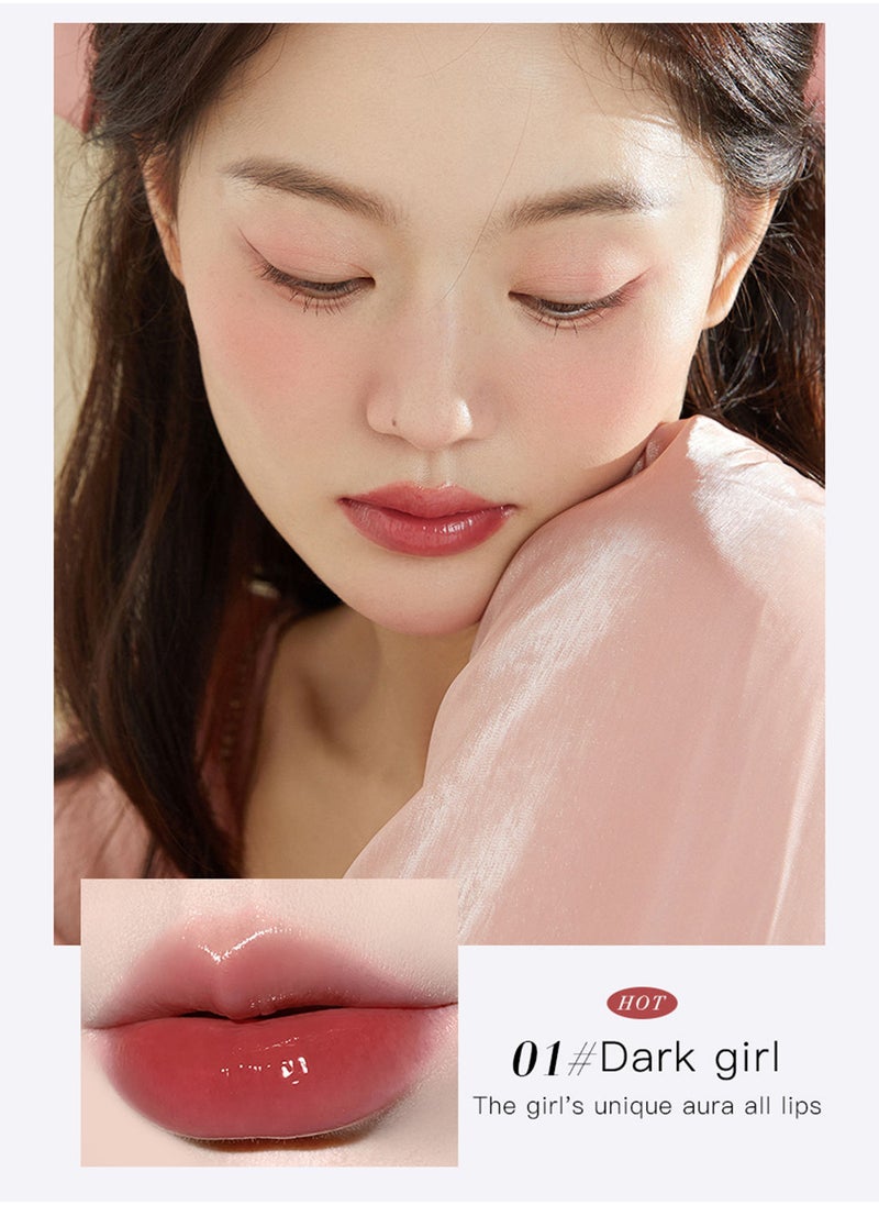 PINKYFOCUS Clear Mirror Lip Glaze Water Run, Lip Gloss, Lip Plumper, Long Lasting Waterproof Moisturizing Non Stick High Pigmented Watery Tinted Liquid Lipstick for Women  - Image 2