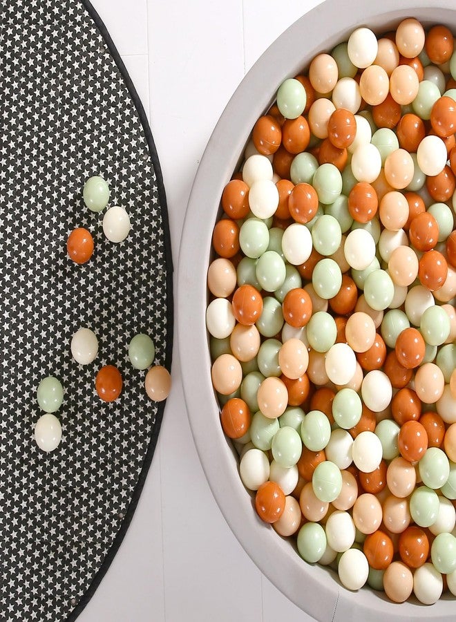GOGOSO Cream Ball Pit Balls 100 Balls, 2.2 Inch Ball Pool Balls for Baby Fun Toys, Different Shaped for Toddler Ball Pit, Boys Girl Kids Birthday, Tent,Slides, Cream Green-Nude Combo - Image 1