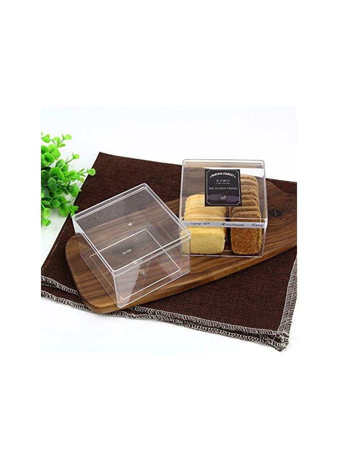 Green Tiger 12pcs Disposable Plastic Transparent Dessert Container Fruit Ice Cream Holder Cookie Boxes Mille Crepe Cake Packaging Box - Image 5