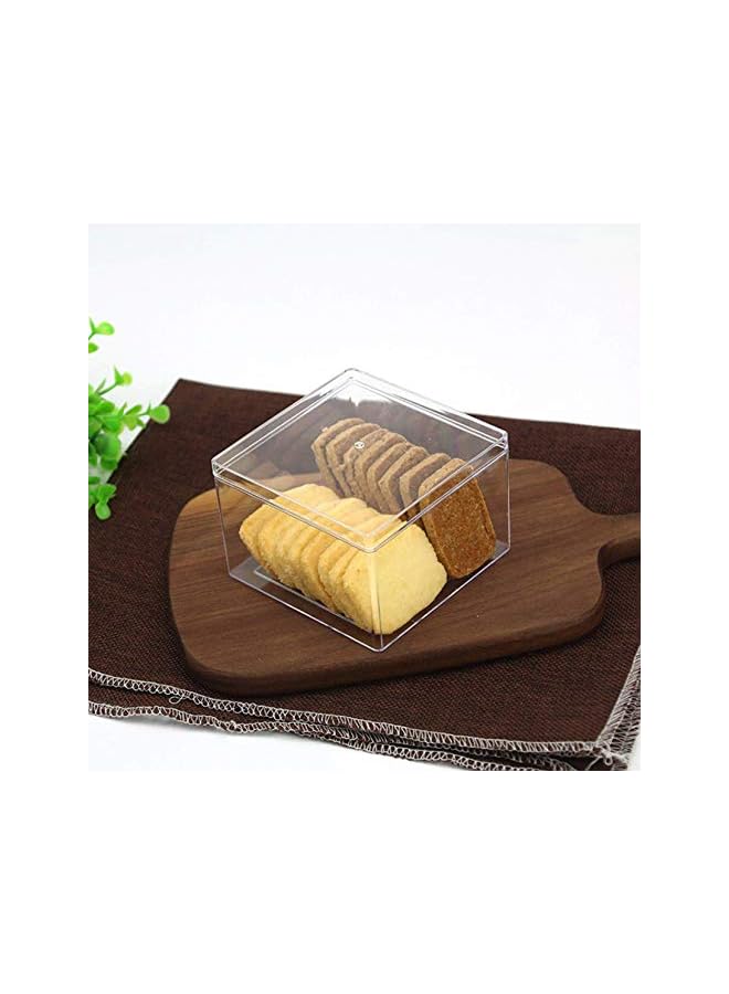 Green Tiger 12pcs Disposable Plastic Transparent Dessert Container Fruit Ice Cream Holder Cookie Boxes Mille Crepe Cake Packaging Box - Image 4