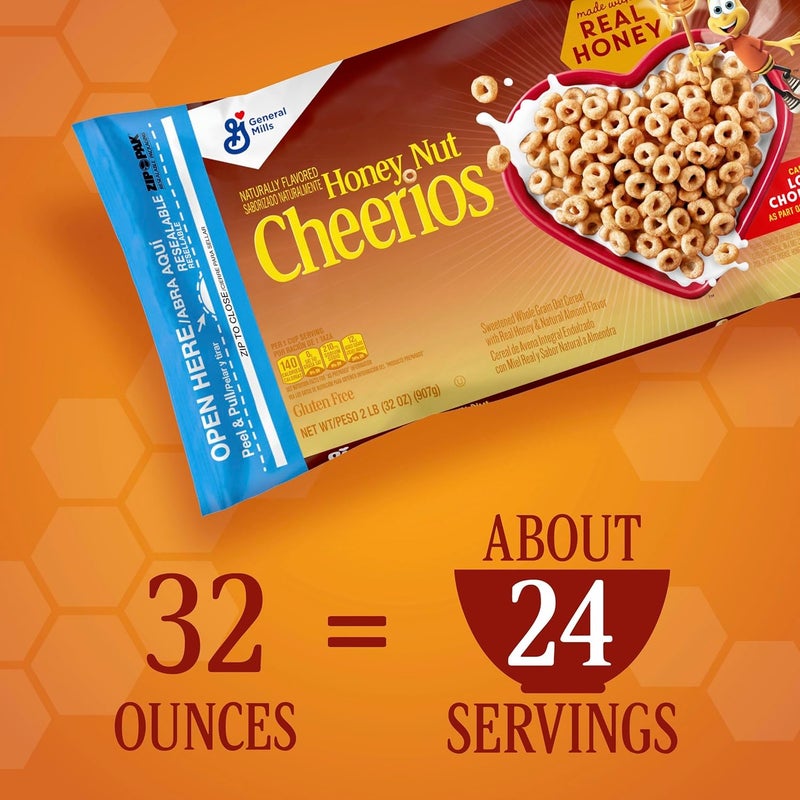 Cheerios حبوب الإفطار الصحية بالعسل والمكسرات، خالية من الجلوتين، 32 أونصة كيس قيمة - Image 4