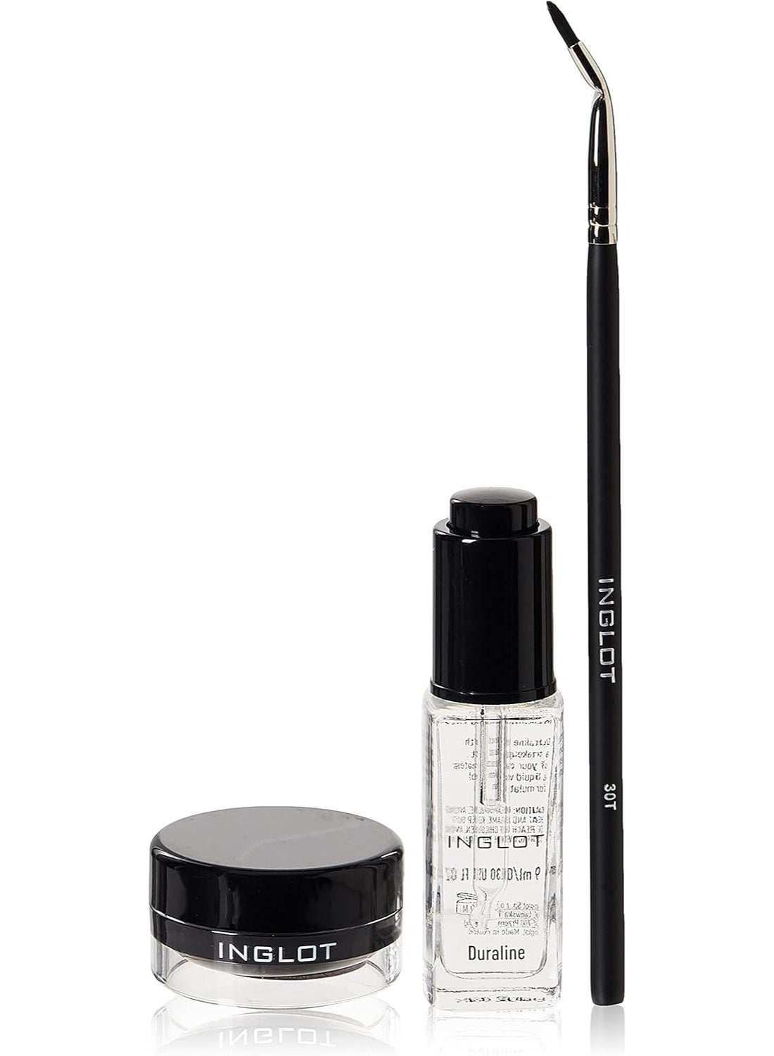Inglot Emc Eye Makeup Set Gel 77 Brush 30t Duraline Makeup Mixing Liquid Clear