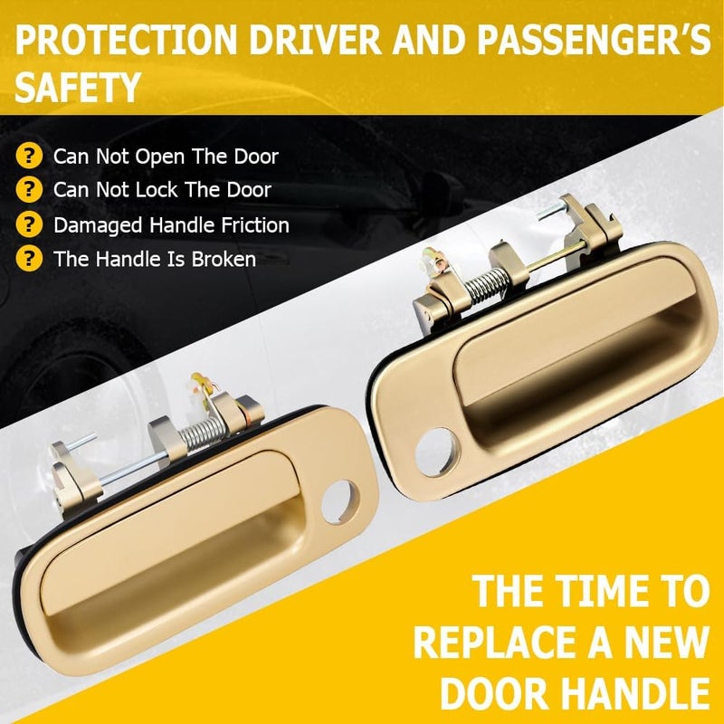 OCPTY Exterior Door Handles Replacement for 1992-1996 Toyota Camry - Beige (2pcs) - Image 3