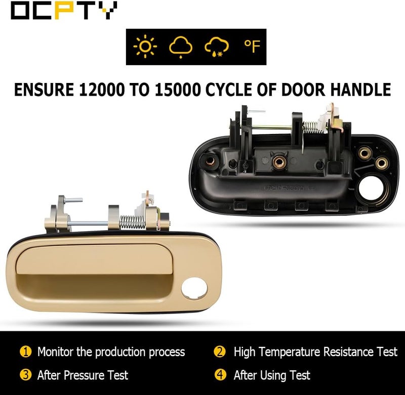 OCPTY Exterior Door Handles Replacement for 1992-1996 Toyota Camry - Beige (2pcs) - Image 5