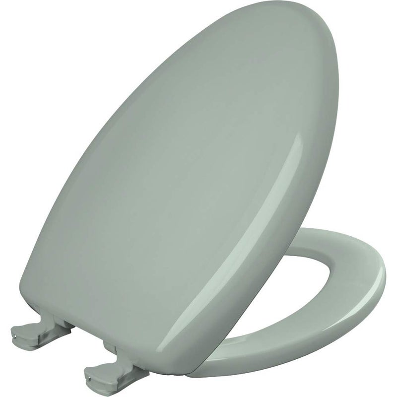 Bemis Classic Colors Slow Close Toilet Seat Easy Clean Hinges and Durable Plastic Seat Made in USA Elongated Seafoam
