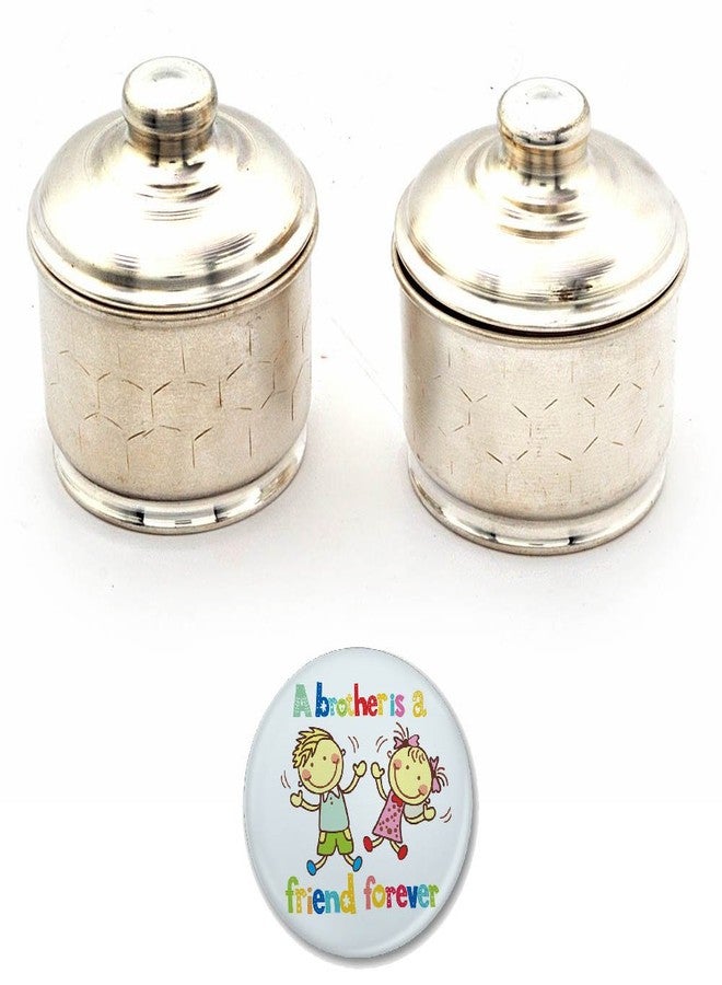 Little India Decorative Utility Box (Set of 2, Silver,HCF223) - Image 1