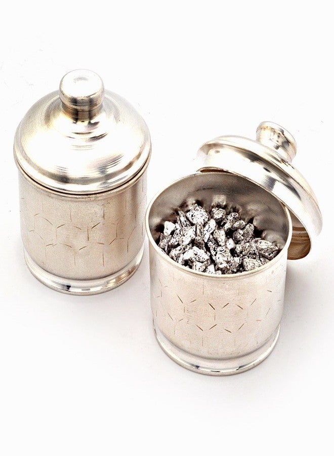 Little India Decorative Utility Box (Set of 2, Silver,HCF223) - Image 2