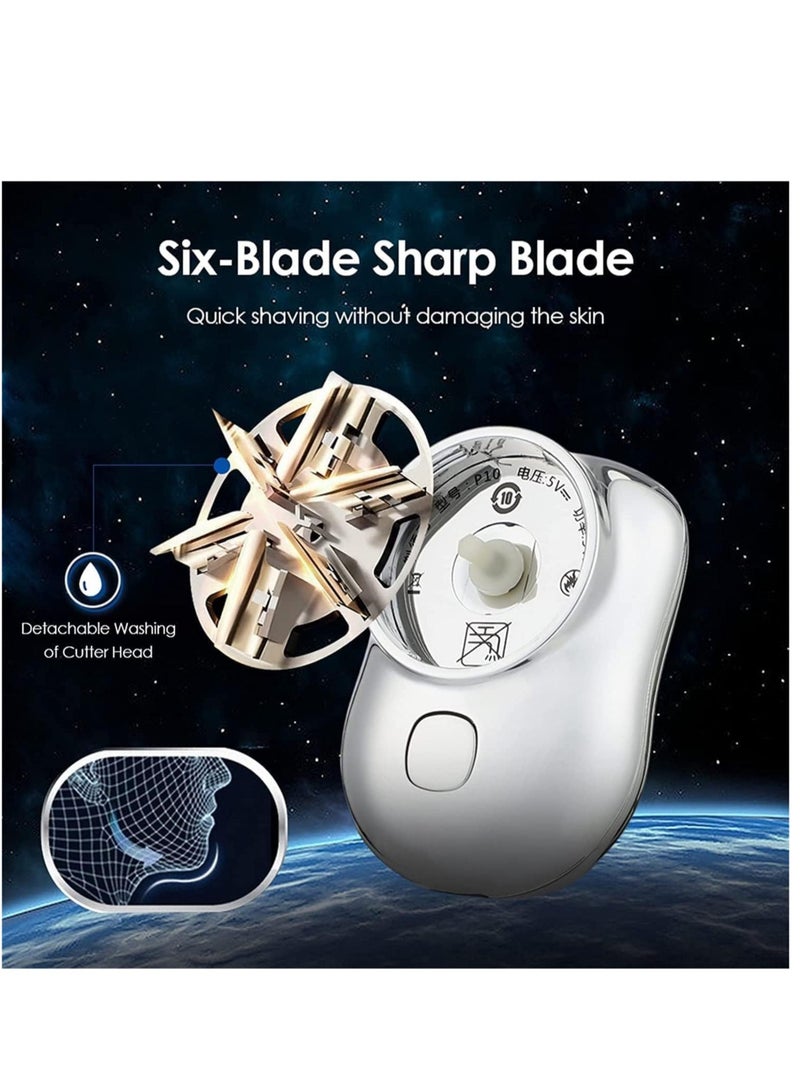 Mini&Portable Electric Shaver, New Pocket Portable Electric Shave, Magic USB Mini Shaver Electric Razor For Men, Rechargeable Travel Razors For Men Electric Shaver For Shaving Face(Blue) - Image 4