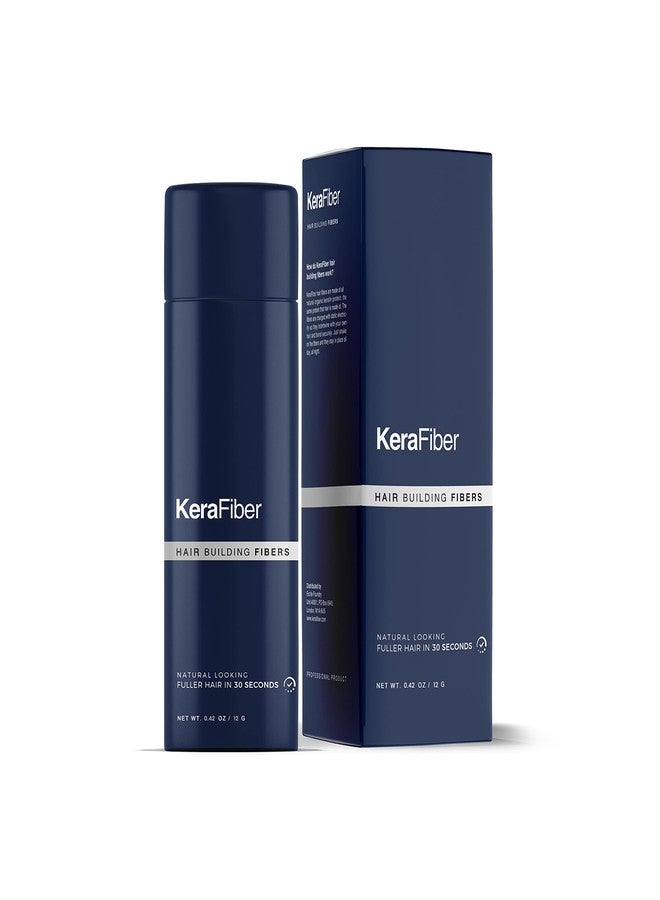 KeraFiber Professional Hair Building Fibres - Natural Keratin Hair thickener Fibres, Hair Powder for Men and Women, Full Head of Hair in 30 Seconds-Hair Fibres Dark Brown (12g/0.42oz) - Image 1