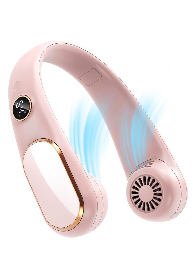 general Neck Fan Rechargeable 5 Speeds, Portable Personal Fan, Hands Free Bladeless Fan, Battery Operated Wearable Fan Adjustable, Screen Design, 4-12 Hours, Cooling Fan For Travel - Image 1