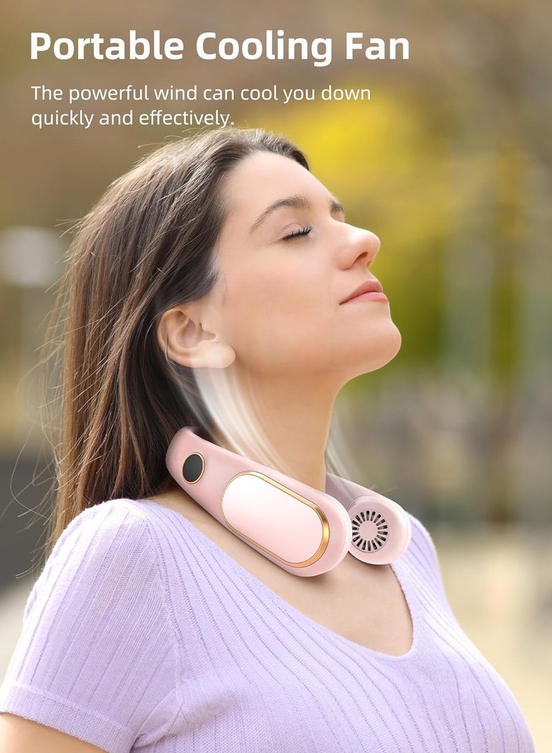 general Neck Fan Rechargeable 5 Speeds, Portable Personal Fan, Hands Free Bladeless Fan, Battery Operated Wearable Fan Adjustable, Screen Design, 4-12 Hours, Cooling Fan For Travel - Image 2