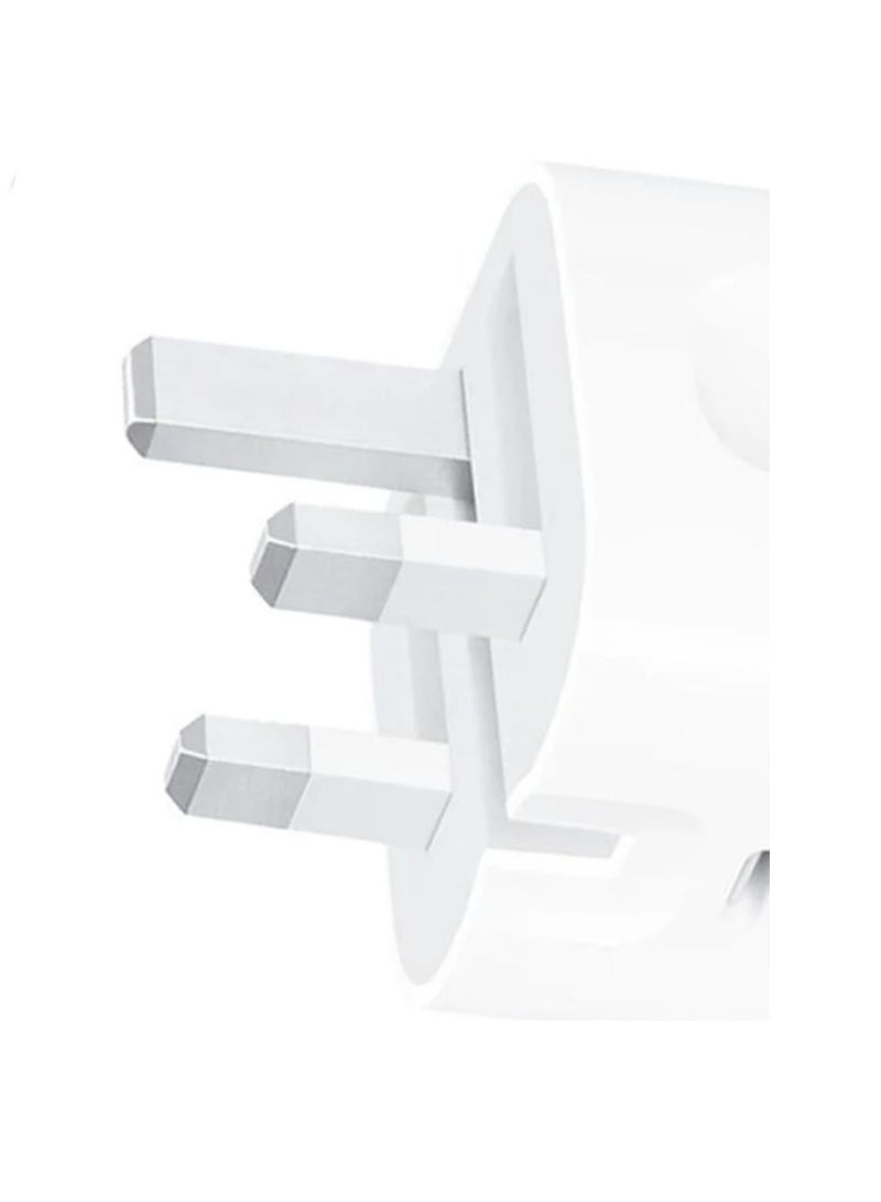 محول طاقة بقابس ثلاثي بمنفذ USB C بقدرة 20 وات أبيض - Image 3