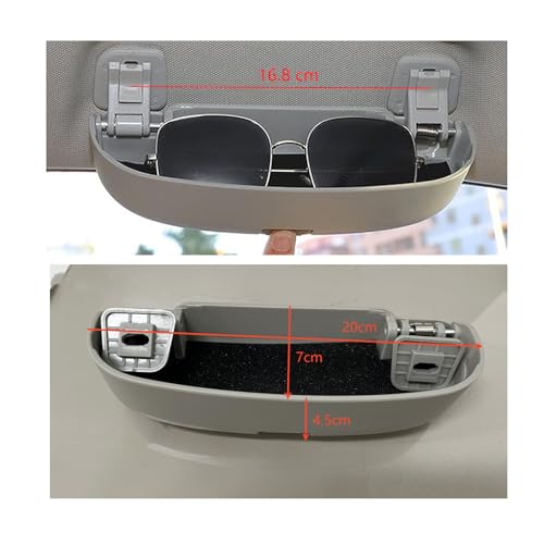 SXCY for 2022-2024 2025 Hyundai Tucson/Ioniq 5 Glasses Holder Box Fit 2022-2024 2025 Hyundai Tucson/Ioniq 5 Accessories Sunglasses Case Holder Driver/Passenger Side Overhead Grab Handle Storage(Grey) - Image 4