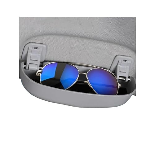 SXCY for 2022-2024 2025 Hyundai Tucson/Ioniq 5 Glasses Holder Box Fit 2022-2024 2025 Hyundai Tucson/Ioniq 5 Accessories Sunglasses Case Holder Driver/Passenger Side Overhead Grab Handle Storage(Grey) - Image 1