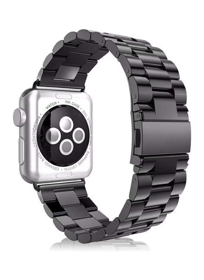dida-cosmos - Stainless Steel Replacement Band For Apple Watch 42/44/45/49mm Series 7/6/5/4/3/2/1 Black - Image 1